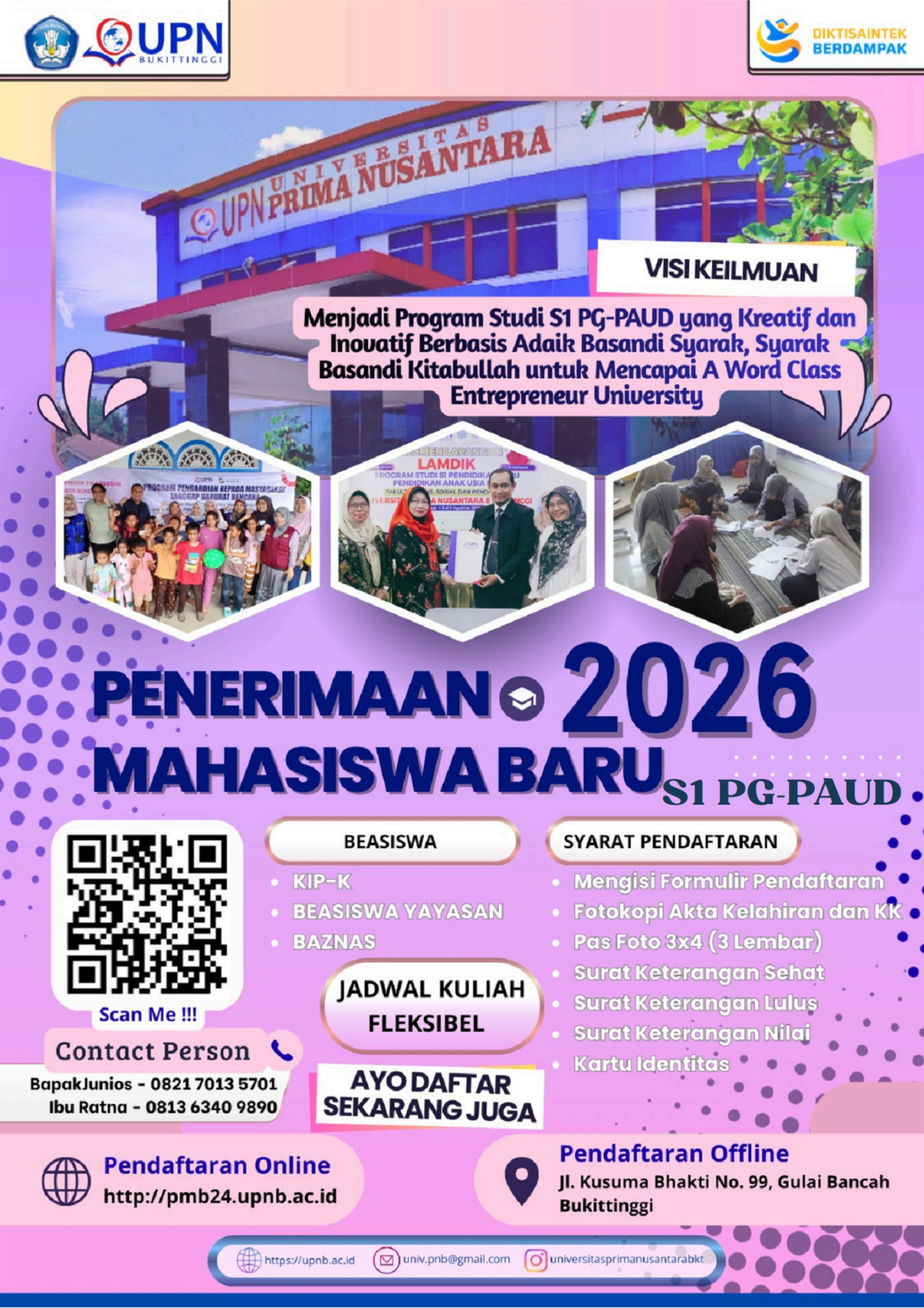 BROSUR S1 PG PAUD - UPN BUKITTINGGI 2026